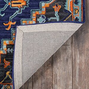 Momeni Ibiza Wool Area Rug 2' X 3' Navy