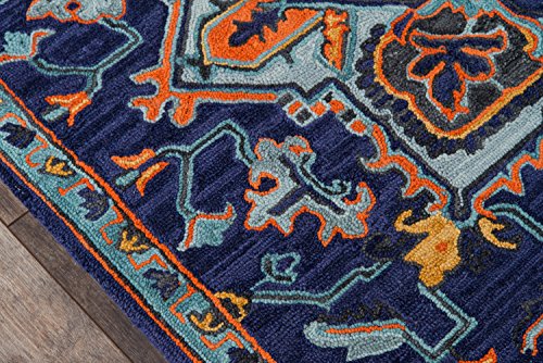 Momeni Ibiza Wool Area Rug 2' X 3' Navy