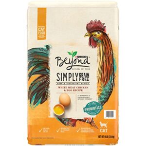 purina beyond grain free, natural dry cat food, grain free white meat chicken & egg recipe - 16 lb. bag