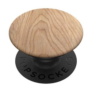 wood-look natural maple popsockets popgrip: swappable grip for phones & tablets