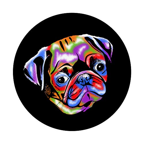 Pug Cool Pop Art Dog PopSockets PopGrip: Swappable Grip for Phones & Tablets