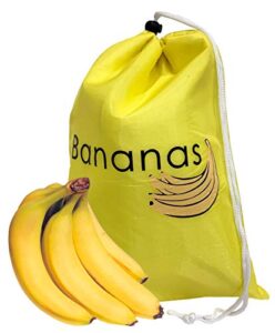 2 pack banana bags - drawstring bag for fresh fruit up to 2 weeks - free branded eyeglass pouch