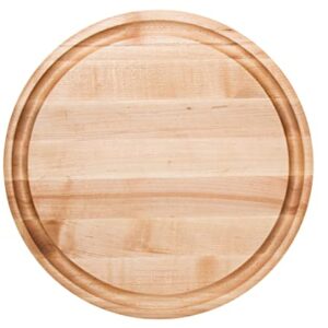 John Boos Block CB1051-1M1515175 Maple Wood Round Cutting Board with Juice Groove, 15 Inches Round x 1.5 Inches