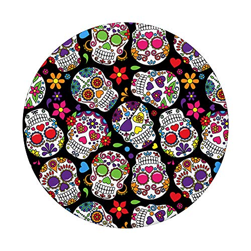 Sugar Skull Day Of The Dead Colorful Flower Halloween PopSockets Swappable PopGrip