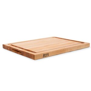 john boos cb1054-1m2418150 cutting board, 24 inches x 18 inches x 1.5 inches, maple with juice groove