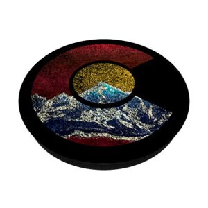 Colorado Flag Mountain Scene PopSockets PopGrip: Swappable Grip for Phones & Tablets