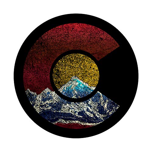 Colorado Flag Mountain Scene PopSockets PopGrip: Swappable Grip for Phones & Tablets