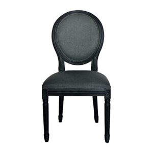 Christopher Knight Home Babbs Traditional Fabric Dining Chairs, Dark Gray, Grey