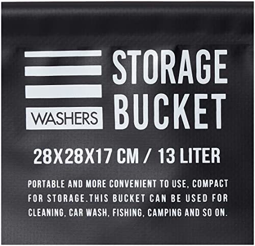 Gendai Hyakka Washers A317BK Tarpaulin Basket, BK Size: Approx. W 11.0 x D 11.0 x H 6.7 inches (28