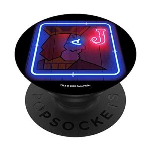 twin peaks one eyed jack neon sign popsockets popgrip: swappable grip for phones & tablets