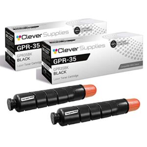 cs compatible toner cartridge replacement for canon gpr-35 2785b003aa black canon imagerunner 2520 imagerunner 2525 imagerunner 2530 2 pack