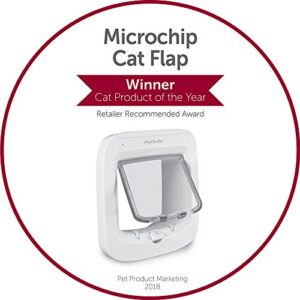 PetSafe, Microchip Activated Cat Flap, Exclusive Entry, Easy Install, 4 Way Manual Locking, Energy Efficient, Draught Excluder, Convenient - White