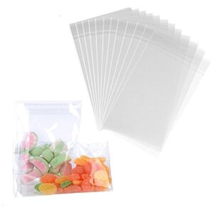 woiwo 200pcs opp self - adhesive bag self - sealing transparent packaging bag self - made plastic bag printing plastic bag,suitable for bakery, candle, soap, cookie poly bags(3.5" x 5.1")