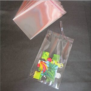 WOIWO 200PCS OPP Self - Adhesive Bag Self - Sealing Transparent Packaging Bag Self - Made Plastic Bag Printing Plastic Bag,Suitable for Bakery, Candle, Soap, Cookie Poly Bags(3.5" x 5.1")