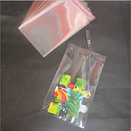 WOIWO 200PCS OPP Self - Adhesive Bag Self - Sealing Transparent Packaging Bag Self - Made Plastic Bag Printing Plastic Bag,Suitable for Bakery, Candle, Soap, Cookie Poly Bags(3.5" x 5.1")