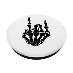 Heavy Metal Rock Skeleton Hand Decal Music Lovers Gifts PopSockets PopGrip: Swappable Grip for Phones & Tablets