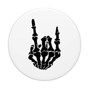 Heavy Metal Rock Skeleton Hand Decal Music Lovers Gifts PopSockets PopGrip: Swappable Grip for Phones & Tablets