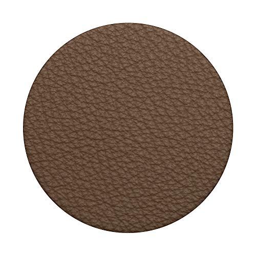 Dark Brown Leather PopSockets PopGrip: Swappable Grip for Phones & Tablets