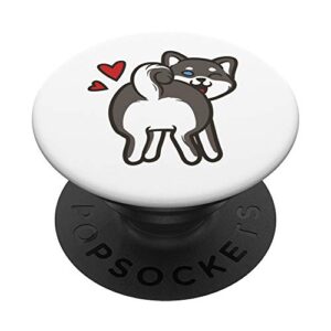 cute siberian husky dog lover owner birthday gift popsockets popgrip: swappable grip for phones & tablets
