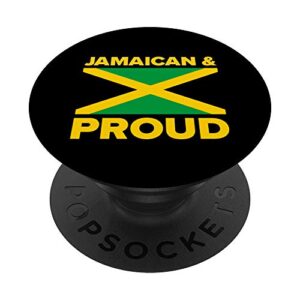 proud jamaican flag jamaica rasta popsockets popgrip: swappable grip for phones & tablets