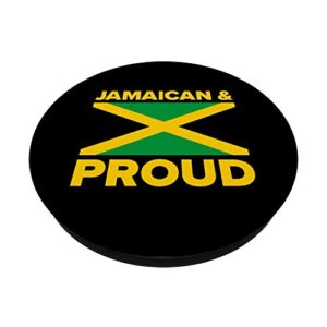 Proud Jamaican Flag Jamaica Rasta PopSockets PopGrip: Swappable Grip for Phones & Tablets