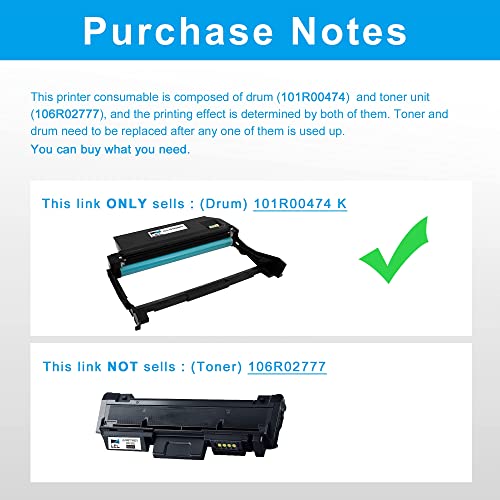 LCL Compatible Drum Unit Replacement for Xerox 101R00474 Phaser 3260DI 3260DNI 3215NI 3225DNI 3260DI 3260DNI 3260VI 3215 3215NI 3225 3225 3225DNI 3225V 3052 3260 3260VDNI 3225 3225VDNI (1-Pack Black)