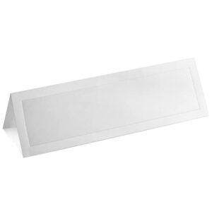 place cards - 60-pack large tent cards, blank foldover table placecards, seat assignment for wedding, holiday dinner, restaurant reservation, laser and inkjet printer friendly, 3.5 x 11 inches
