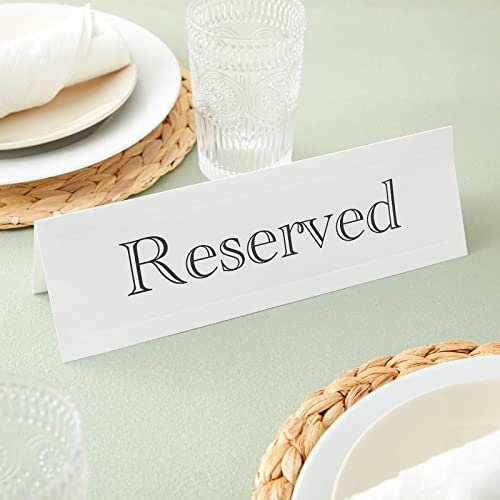 Place Cards - 60-Pack Large Tent Cards, Blank Foldover Table Placecards, Seat Assignment for Wedding, Holiday Dinner, Restaurant Reservation, Laser and Inkjet Printer Friendly, 3.5 x 11 Inches