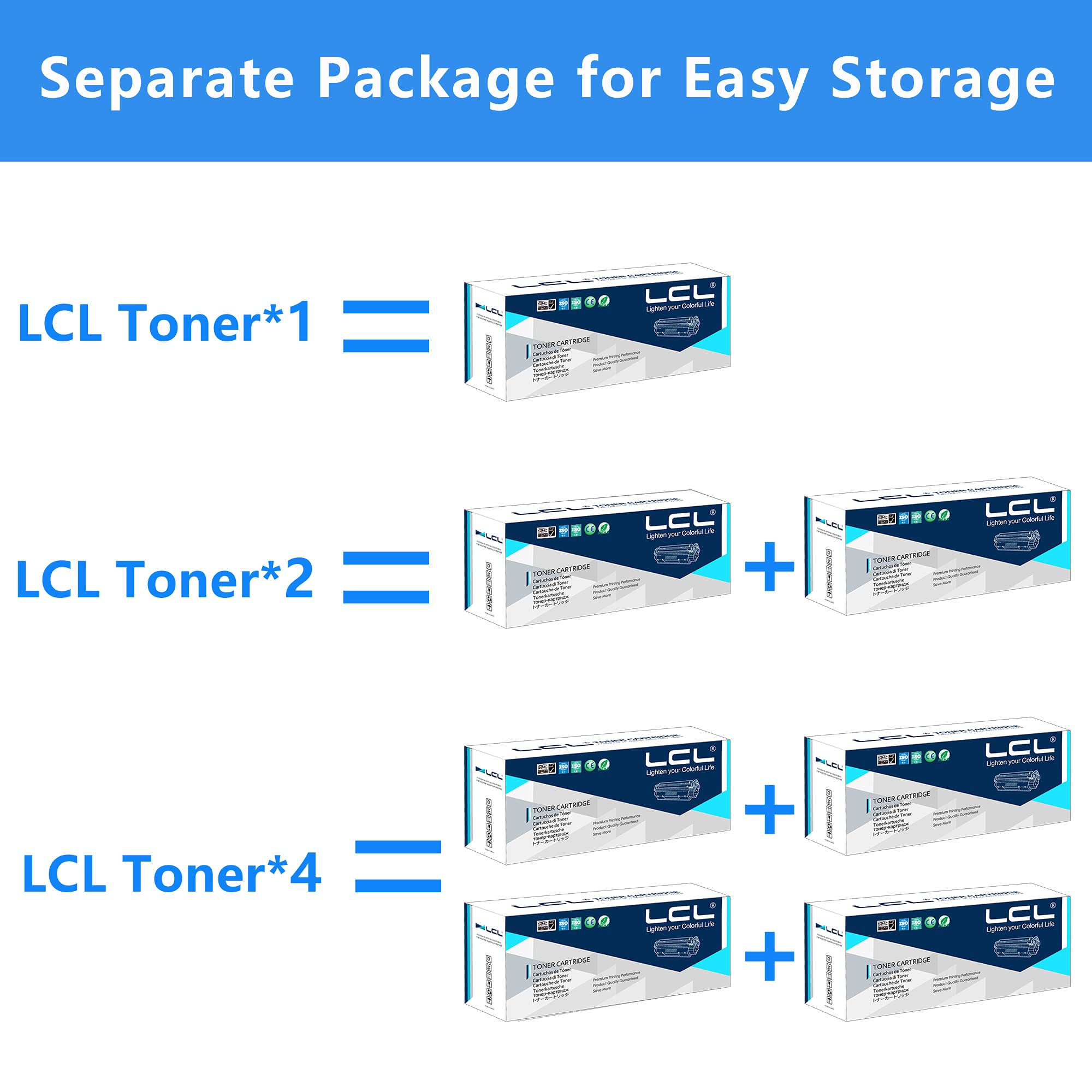 LCL Compatible Toner Cartridge Replacement for OKI C332dn C332 MC363dn 46508704 MC363 (1-Pack Black)