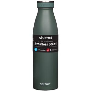 sistema stainless steel bottle, 500ml (assorted colours)