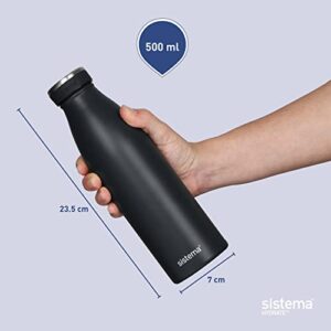 Sistema Stainless Steel Bottle, 500ml (Assorted Colours)