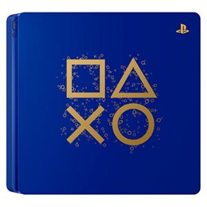 Playstation 4 Days of Play Limited Edition 1TB Slim Console with Extra Gold Dualshock 4 Wireless Controller Bundle