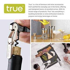 Truetap™: Double-Hinged Corkscrew in Matte Black with Red Wo