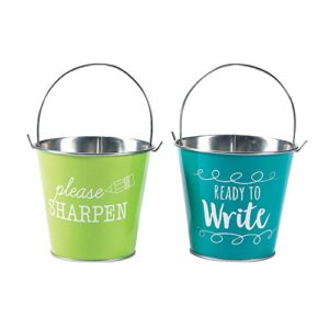 sharp and dull pencil buckets (set of 2) teacher and classroom supplies