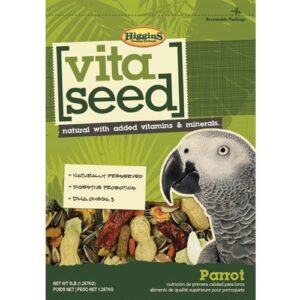 higgins vita seed natural parrot food 5 lb. bag. natural parrot food mix