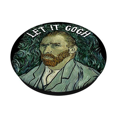 Let It Gogh Artist - Vincent Van Gogh Funny Graphic PopSockets PopGrip: Swappable Grip for Phones & Tablets