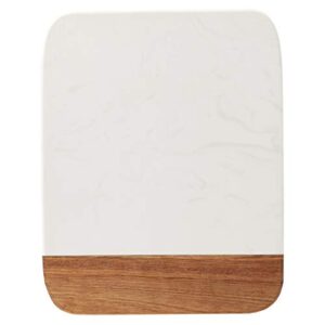 Christian Art Gifts Better Together - Mr. & Mrs. Marble and Acacia Wood Cheese Board, Better Together Collection