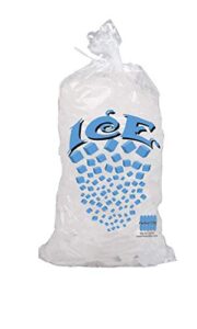 perfect stix icebag10tt-50 ice bag with twist tie enclosure, 10 lbs (50/pk), clear