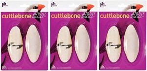 prevue pet products birdie basics cuttlebone, small 4-5 inch, 2 bones per pack (3 pack)