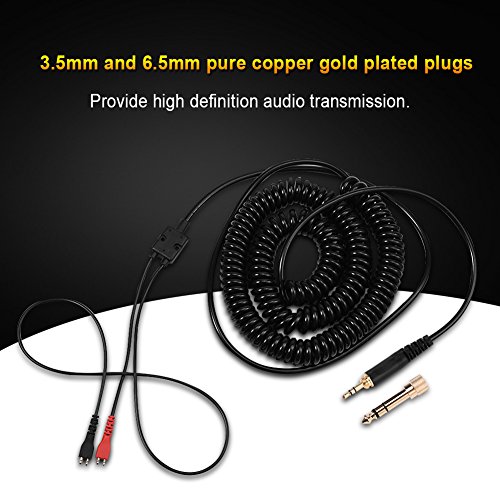 Richer-R Replacement Spring Coil Cable for Sennheiser HD25/ 560/540/ 480/430 Headphones Earphones