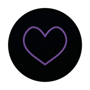 Purple Heart On Black PopSockets Swappable PopGrip