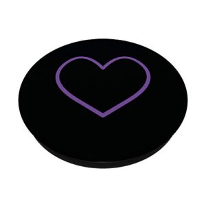 Purple Heart On Black PopSockets Swappable PopGrip