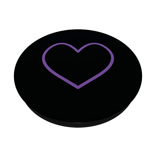 Purple Heart On Black PopSockets Swappable PopGrip