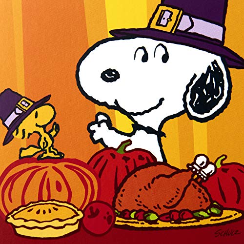 Hallmark Pack of Peanuts Thanksgiving Cards, Snoopy and Woodstock (10 Cards with Envelopes)