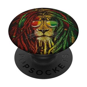 rasta jamaica african lion popsockets swappable popgrip