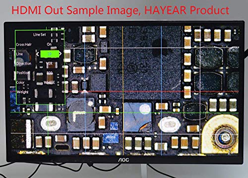 HAYEAR 16MP HDMI Microscope Camera Kit for Industry Lab PCB USB Output TF Card Video Recorder +180X C-Mount Lens + Big Stereo Stand +144 LED Light