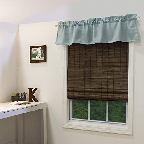 Radiance 2216312E Cordless Dockside Flatstick Bamboo Roman Shade, Cocoa, 35 in. W x 64 in. L