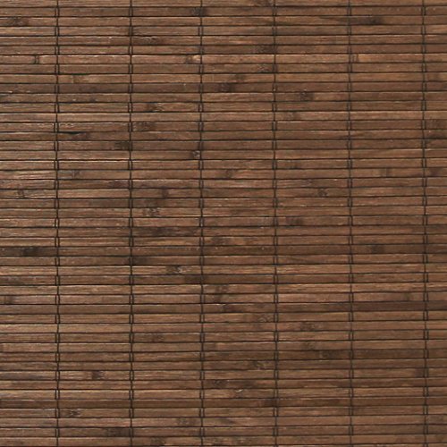 Radiance 2216312E Cordless Dockside Flatstick Bamboo Roman Shade, Cocoa, 35 in. W x 64 in. L