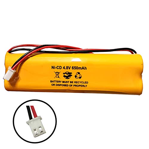 (2 Pack) D-AA650Bx4 Unitech Dual-LiteAll Fit E1021R Exit Sign Emergency Light NiCad Battery Pack Replacement LITHONIA 0120859 Ni-CD AA 650mAh 4.8V EJW-NI-CAD 800mah BYD D-AA650B-4