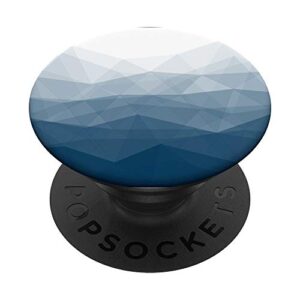blue sea sky geometric abstract graphic for men & women popsockets swappable popgrip